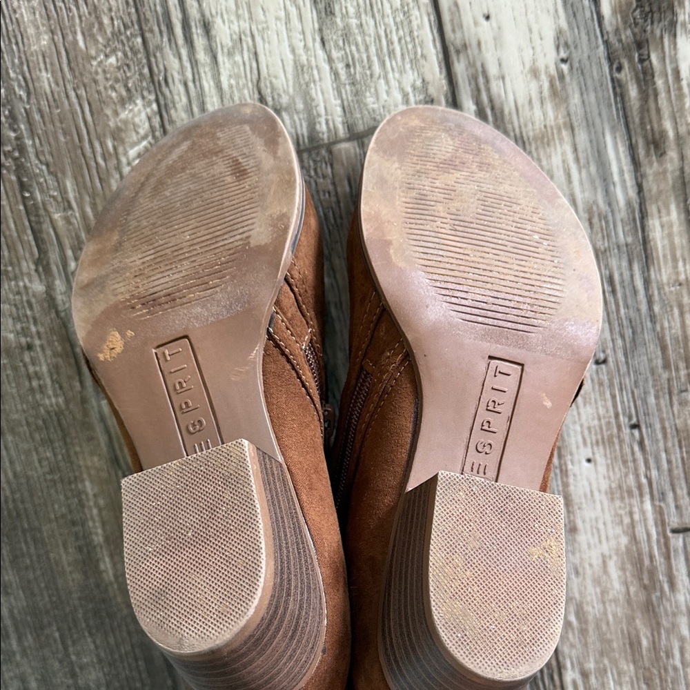 Esprit Women's Ankle Booties in Brown Suede - Picture 10 of 10